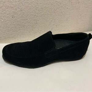 Via Spiga Studio Black Suede Men Loafers Size 10.5 M LikNew